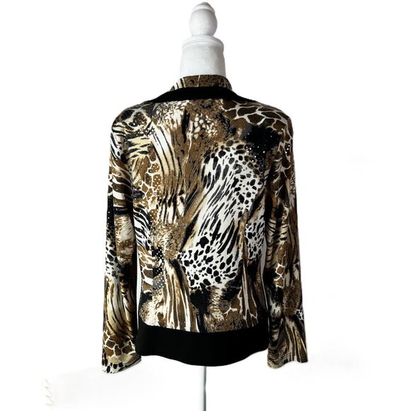 BELLISSIMA Bold Animal Print Sequin Jacket - Statement Piece - Size 10 - Picture 5 of 12